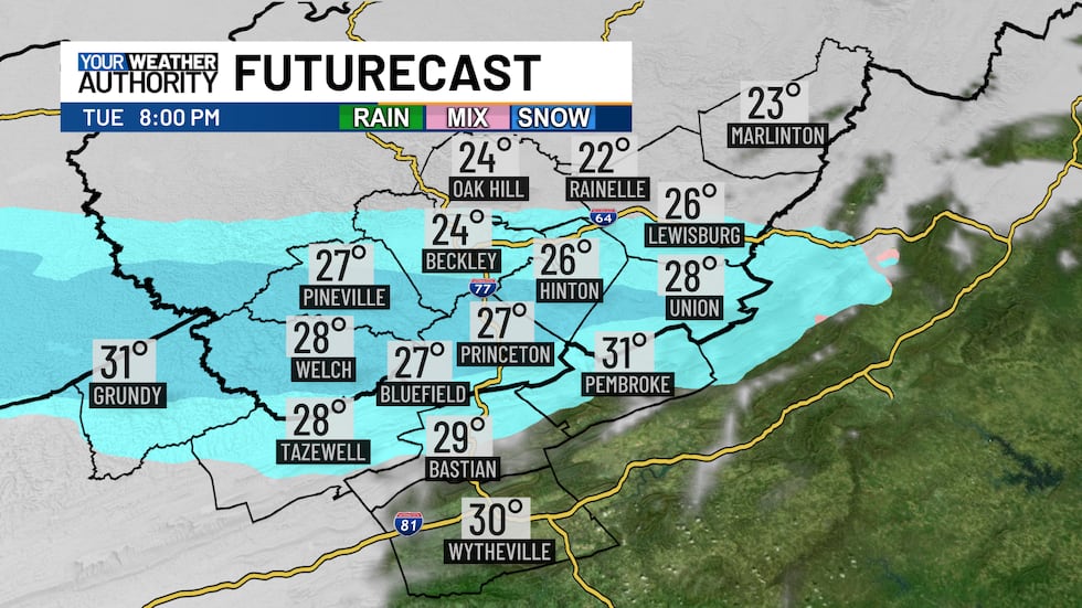 Light snow possible this evening