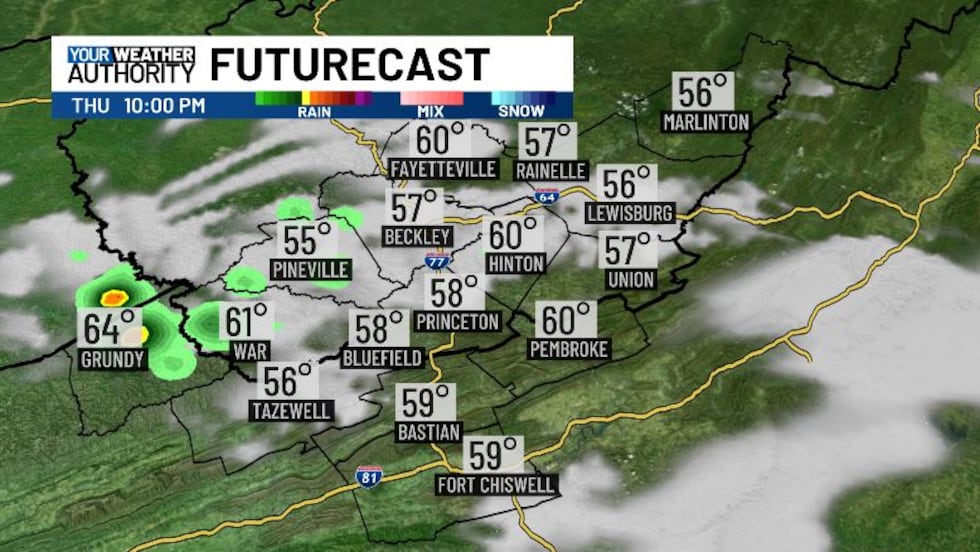 We may see some pop-up showers after sunset.