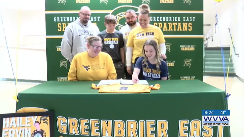 Hailey Ervin signs to WVU Tech Volleyball