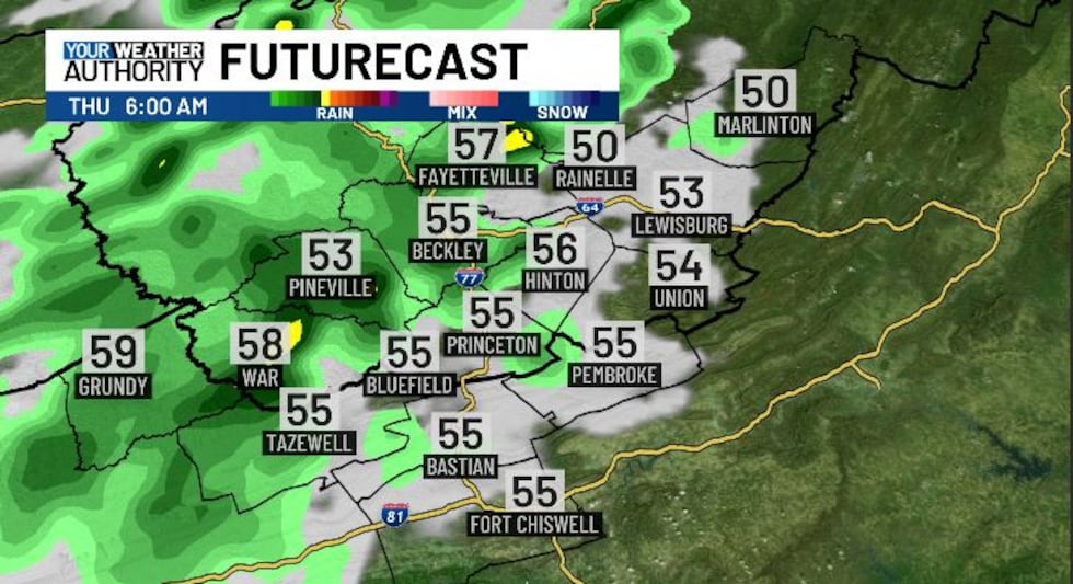 THURSDAY WILL BRING SHOWERS