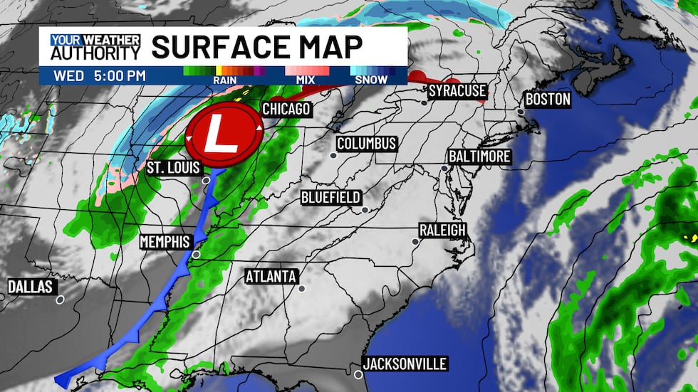 Next chance of rain looks to be Wednesday night into Thursday morning