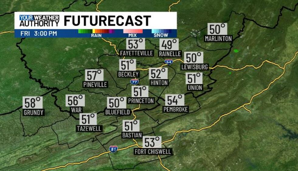 DRYING OUT ON FRIDAY FOR A WHILE