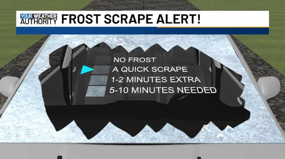 Some of our cars may need a quick scrape this morning.