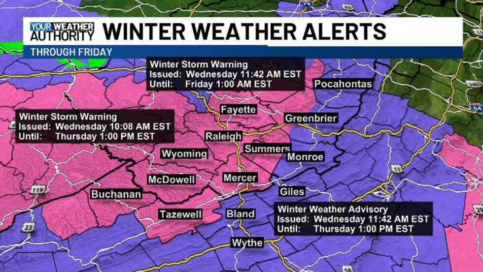 WINTER WEATHER ALERTS