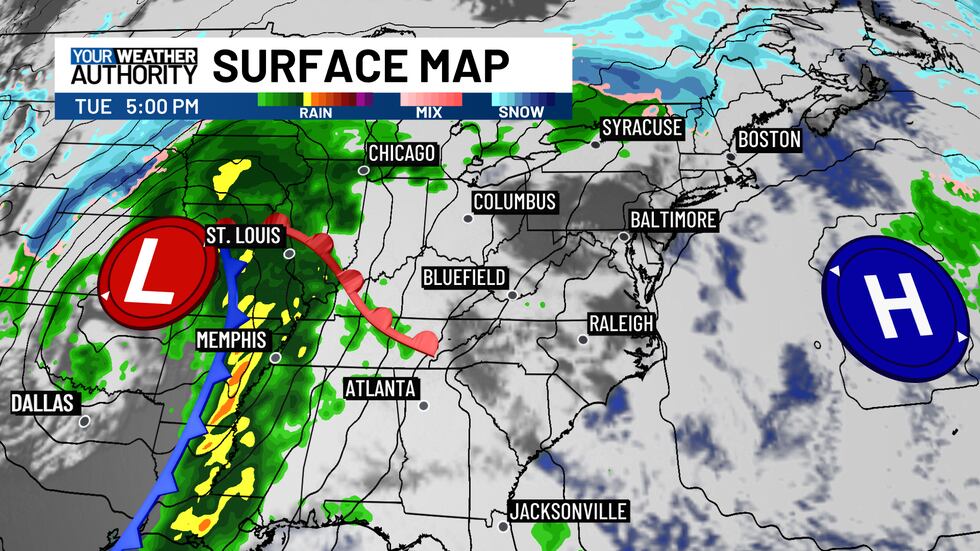 Next storm system will arrive Tuesday night into Wednesday