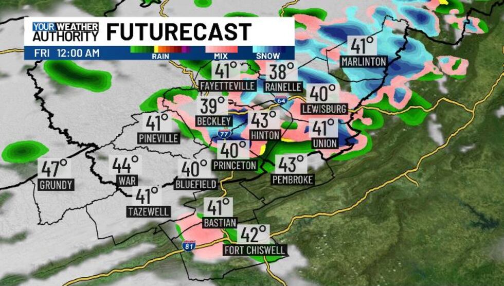 SOME SNOW/FLURRIES POSSIBLE THURS NIGHT-FRI AM