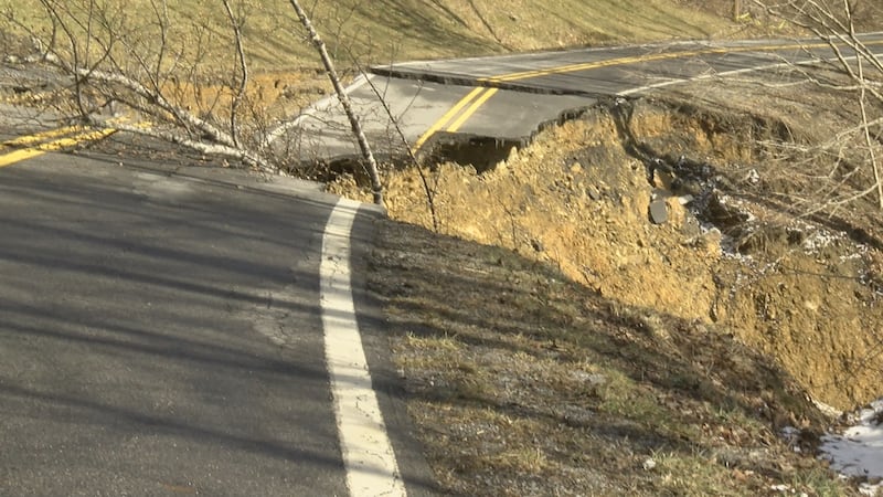 The recent weather conditions have rendered a portion of Ingleside Road entirely impassable.
