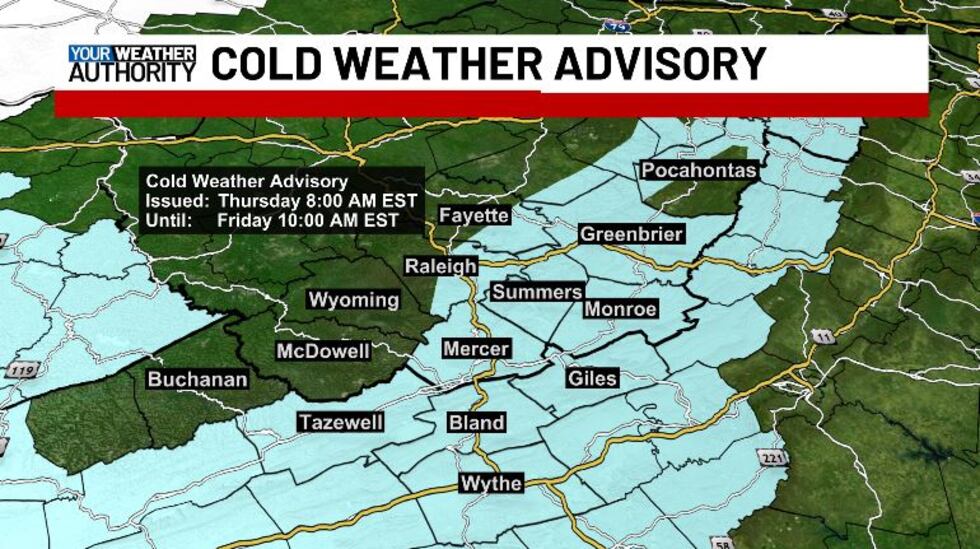 Wind chill values as low as ten below zero will be possible today.