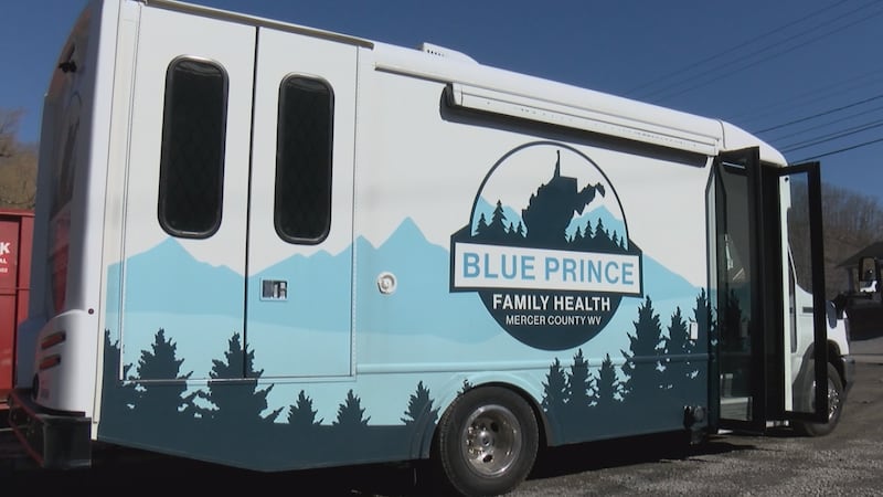 The Blue Prince Family Health vehicle is administering necessary vaccines to the county...