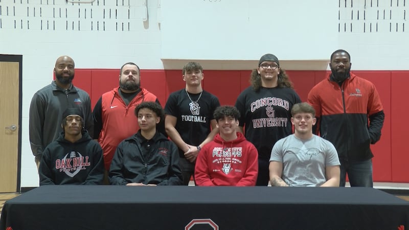 Six Oak Hill Red Devils sign to the next level on the gridiron