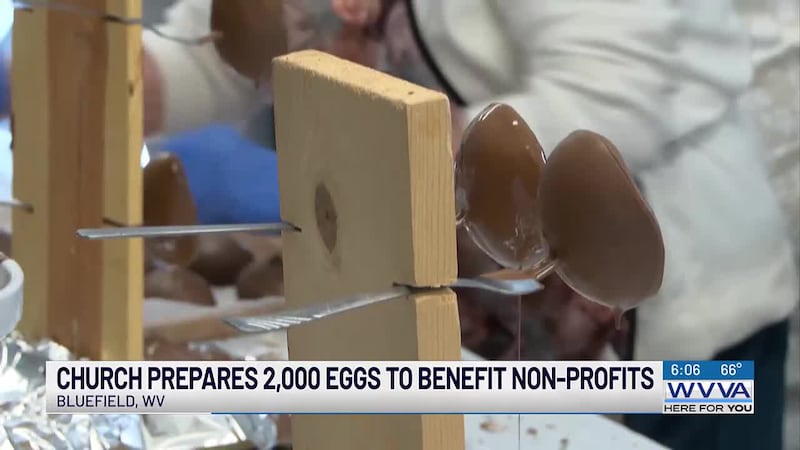 A Bluefield church has begun preparing thousands off eggs with profits from sales being given...
