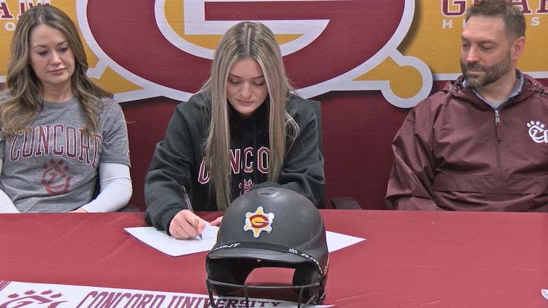 Mykah Gregory signs to Concord softball