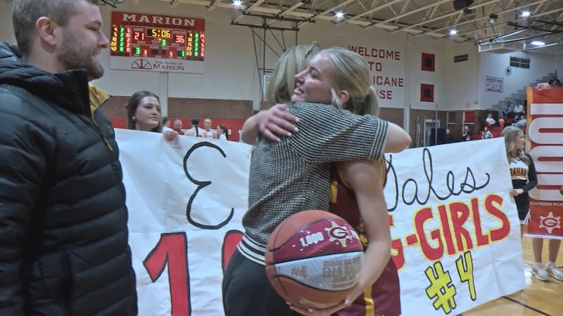Ella Dales scores 1,000th career point in G-girls' win over Marion
